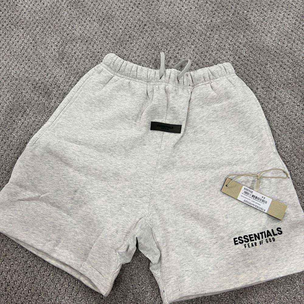 Essentials Gray Athletic Shorts with Elastic Waistband
